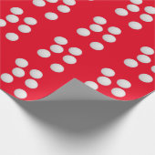 Papier Cadeau Golf Joyeux Noël avec balle de golf Santa Claus (Coin)