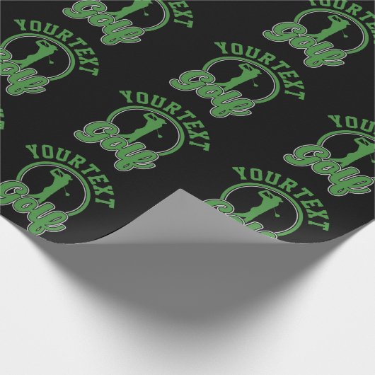 Papier Cadeau Golf personnalisé AJOUTER NOM Retro Pro Golfer Swi (Coin)
