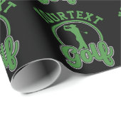 Papier Cadeau Golf personnalisé AJOUTER NOM Retro Pro Golfer Swi (Coin rond)
