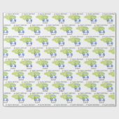 Papier Cadeau Golf personnalisé Nom à thème Anniversaire (Plat)