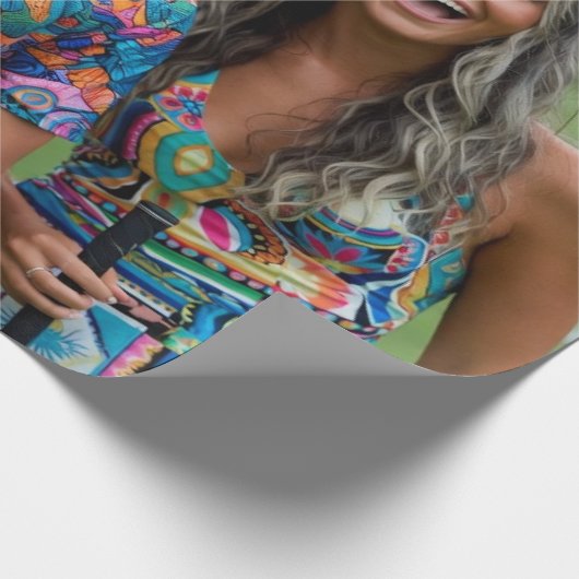 Papier Cadeau Golf Photo Customize Personalize (Coin)