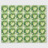 Papier Cadeau Golf Saint-Valentin avec parcours de golf en forme (Plat)