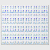 Papier Cadeau Golf Snowmen avec Golf Club (Plat)