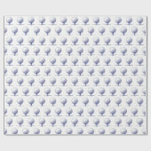 Papier Cadeau Golf Stylisé vintage Tee Blue (Plat)