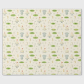 Papier Cadeau Golf sur le thème Baby Boy Blue avec gâteau (Plat)