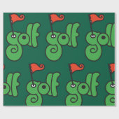 Papier Cadeau Golf Wang Vert et Rouge Vibrants (Plat)