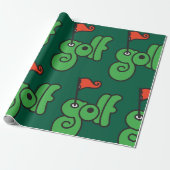 Papier Cadeau Golf Wang Vert et Rouge Vibrants (Déroulé)