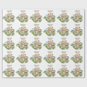 Papier Cadeau Golfer 2e anniversaire (Plat)