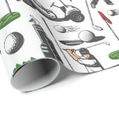 Papier Cadeau Golfers (Coin rond)