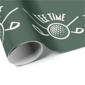 Papier Cadeau Golfers Tee Time (Coin rond)