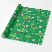 Papier Cadeau Golfers Verts (Déroulé)