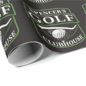 Papier Cadeau Golfeur AJOUTER NOM Joueur de golf professionnel C (Coin rond)