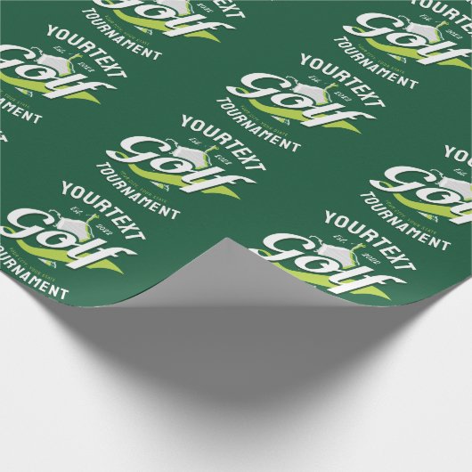 Papier Cadeau Golfeur Pro Trophée de Golf Tournoi de Golf (Coin)