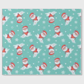 Papier Cadeau Golfing Père Noël (Plat)