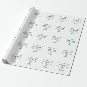 Papier Cadeau gomme de corps verte bio nature ajouter un nom dan