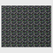 Papier Cadeau Gone Golfing sur Black (Plat)