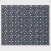Papier Cadeau Gone Golfing sur Grey-Blue (Plat)