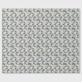 Papier Cadeau Gone Golfing sur le gris pâle (Plat)