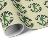 Papier Cadeau Gone Squatchin (Coin rond)