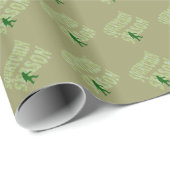 Papier Cadeau Gone Squatchine vert (Coin rond)