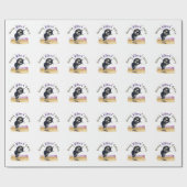 Papier Cadeau Good Vibes seulement avec Chouette curieuse (Plat)