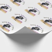 Papier Cadeau Good Vibes seulement avec Chouette curieuse (Coin)