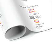 Papier Cadeau Google examen logo entreprise site Web scanner cod (Coin rond)