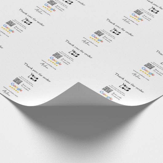 Papier Cadeau Google examen logo entreprise site Web scanner cod (Coin)