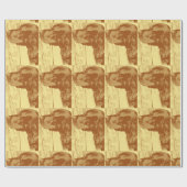 Papier Cadeau Gordon Setter Head (Plat)