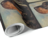 Papier Cadeau Gordon Setter Head (Coin rond)