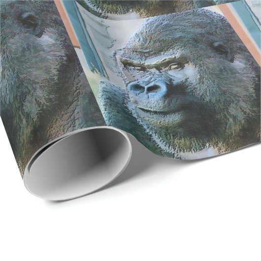 PAPIER CADEAU GORILLAS (Coin rond)