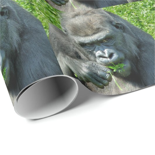 PAPIER CADEAU GORILLAS (Coin rond)