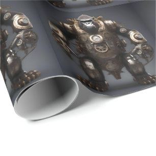 Papier Cadeau Gorille à vapeur mécanique,