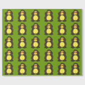 Papier Cadeau gorille timide (Plat)