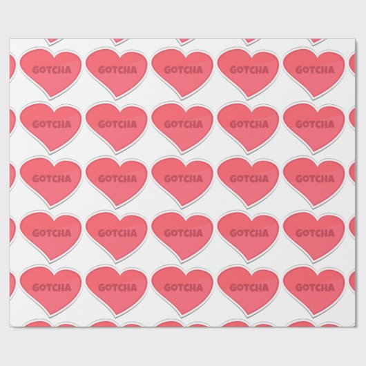 Papier Cadeau Gotcha conception d'adoption (Plat)