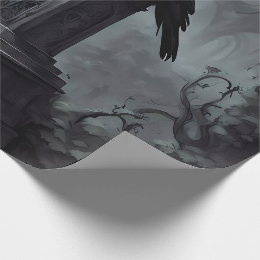 Papier Cadeau Goth Graveyard Thème (Coin)