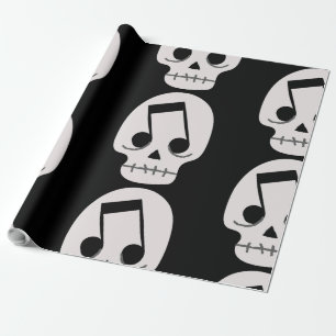 Papier Cadeau goth note yeux crâne
