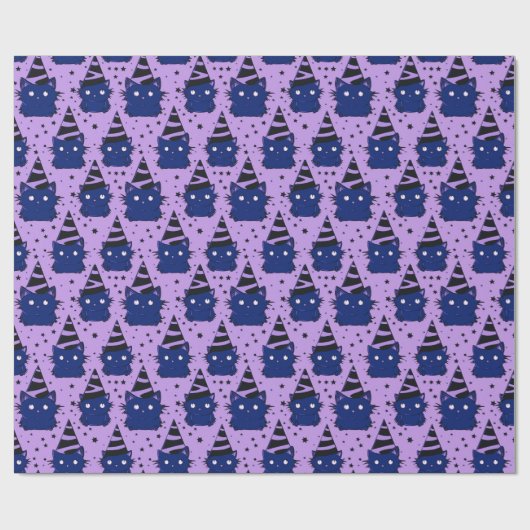 Papier Cadeau Goth Sassy Sassy Purple Black Kitty Chat Anniversa (Plat)