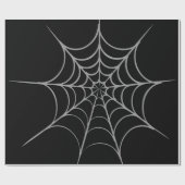 Papier Cadeau Gothic Halloween Spider Web Wrapping Paper (Plat)