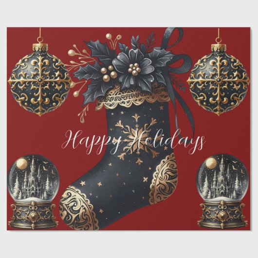 Papier Cadeau Gothic Holidays Wrapping Paper (Plat)