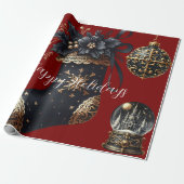 Papier Cadeau Gothic Holidays Wrapping Paper (Déroulé)