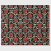 Papier Cadeau Gothic Roses Pattern (Plat)