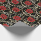 Papier Cadeau Gothic Roses Pattern (Coin)