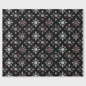 Papier Cadeau Gothic Spooky Christmas snowflakes (Plat)