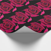 Papier Cadeau Gothique abstrait rose aquarelle art original (Coin)