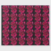 Papier Cadeau Gothique abstrait rose aquarelle art original (Plat)