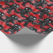 Papier Cadeau Gothique Éffrayant pain d'épices de Noël (Coin)