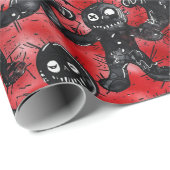 Papier Cadeau Gothique Éffrayant pain d'épices de Noël (Coin rond)