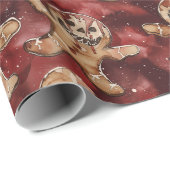 Papier Cadeau Gothique Éffrayant pain d'épices de Noël (Coin rond)