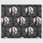 Papier Cadeau Gothique Emo Enfants Kiss Valentine's Day (Plat)